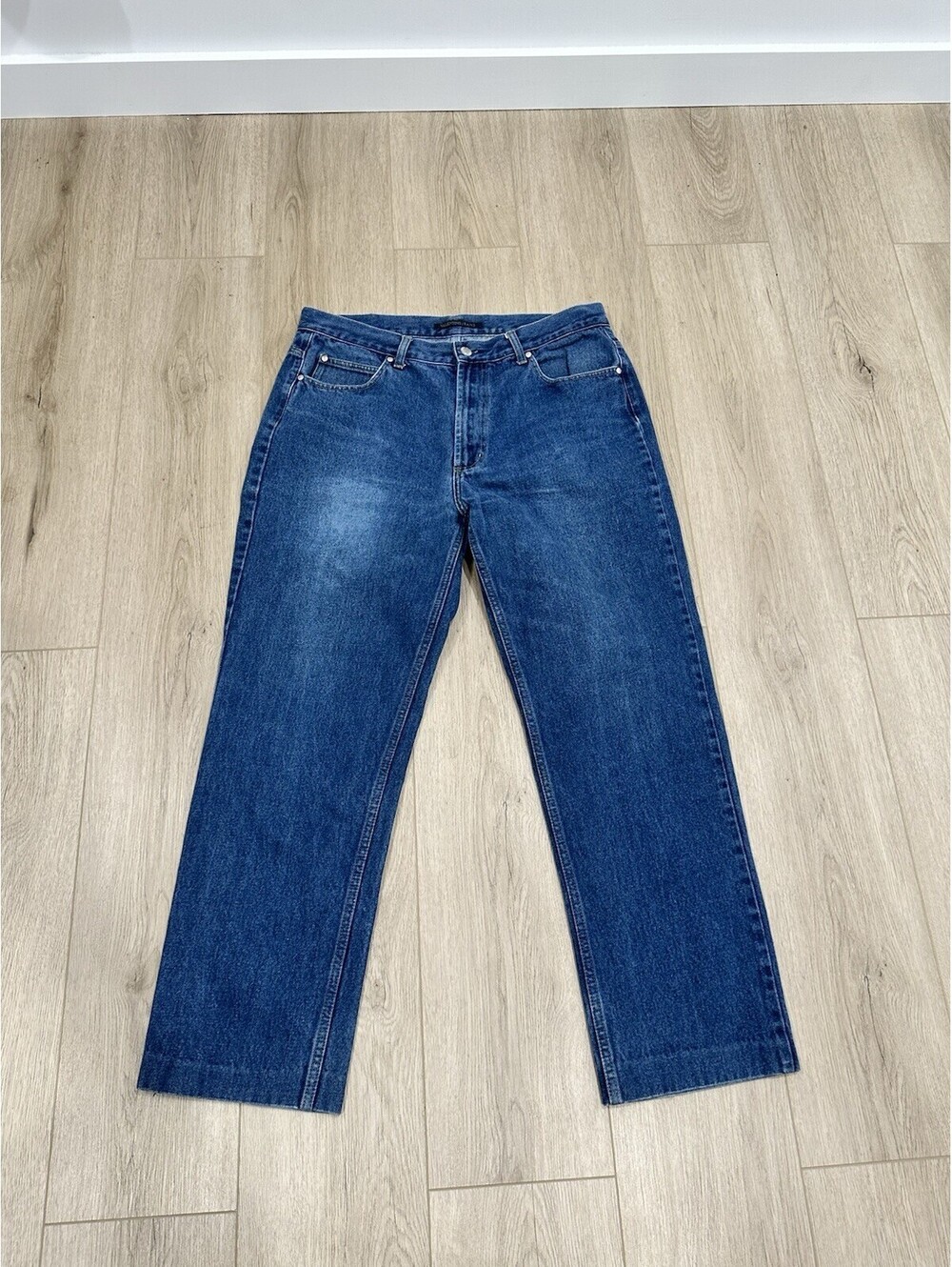 Vintage Valentino Men’s Straight Leg Jeans Sz 34x29.5 Blue Denim Wash 90’s
